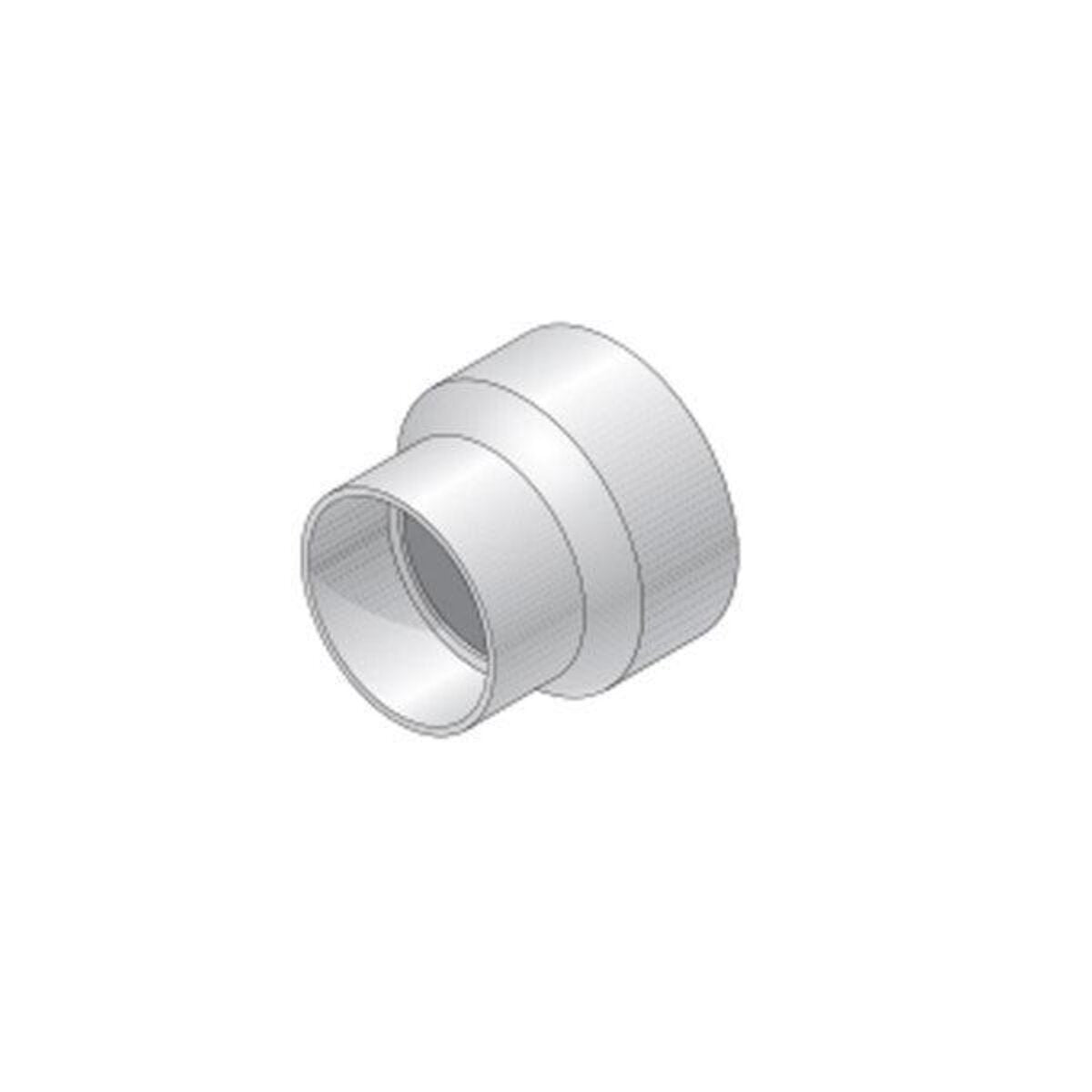 4P07  -NDS PVC S&D Reducer Coupling HUB x HUB White 4 in. x 3 in.
