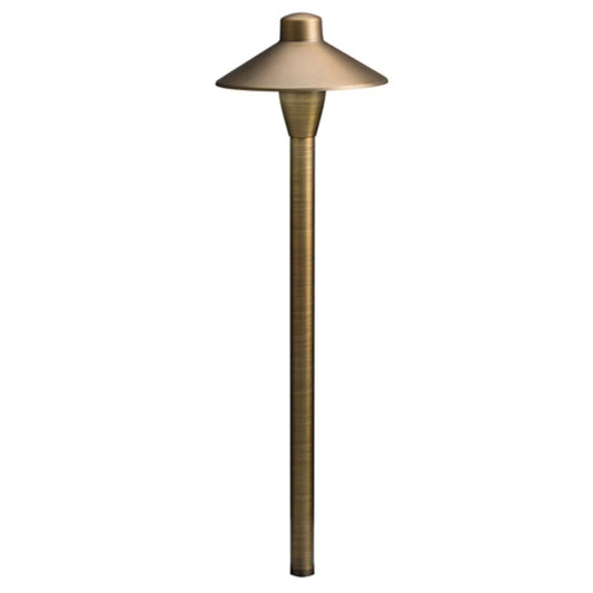 Kichler 15478CBR  Path Light in Centennial Brass - 20W Incandescent, 12V, 21 in. Height, 50,000 Hour Average Life, Aluminum Construction
