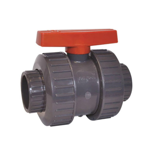 Lasco True Union Ball Valve Socket x Socket 150 PSI 3 in. PVC w/ O-Ring Colonial