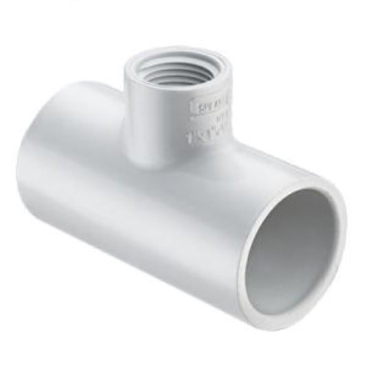 Sch 40 PVC Reducing Tee 3/4 in. x 1/2 in. Socket x FIPT