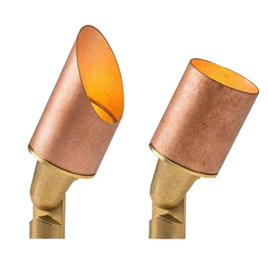 FX NR Up Light Luxor ZDC Copper/Brass Housing Antique Bronze 9.1W 45 Deg. LED Long Shroud