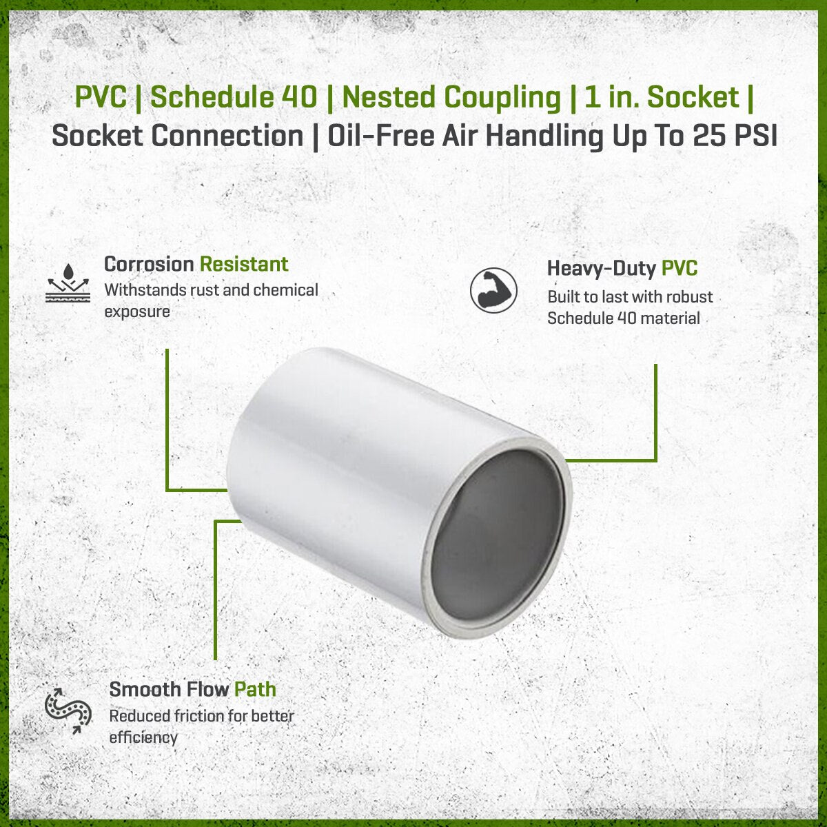 429-010N Sch 40 PVC Nested Coupling 1 in. Socket | Spears
