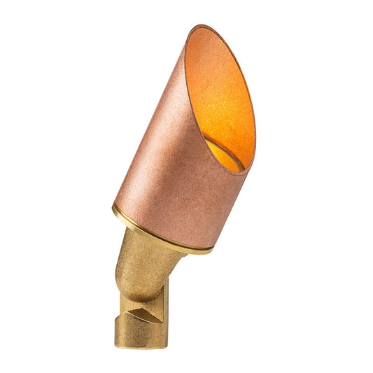 FX NR Luxor ZD Long Shroud Up Light Copper and Brass Housing Copper Finish 8.2W 2700K LED