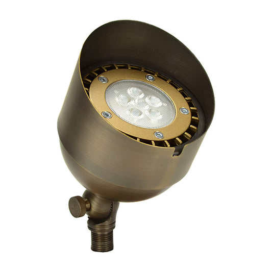 UniqueBISH-12-L1330   Bishop Up Light Weathered Brass 12V 13W 3000K 25 ft. Wire Lead LED