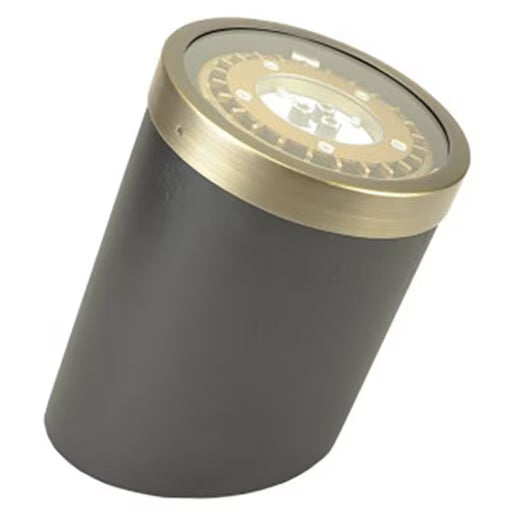 Unique CARD-12-L727  Cardinal Well Light Composite Housing Weathered Brass 7W 2700K LED 25 ft Lead
