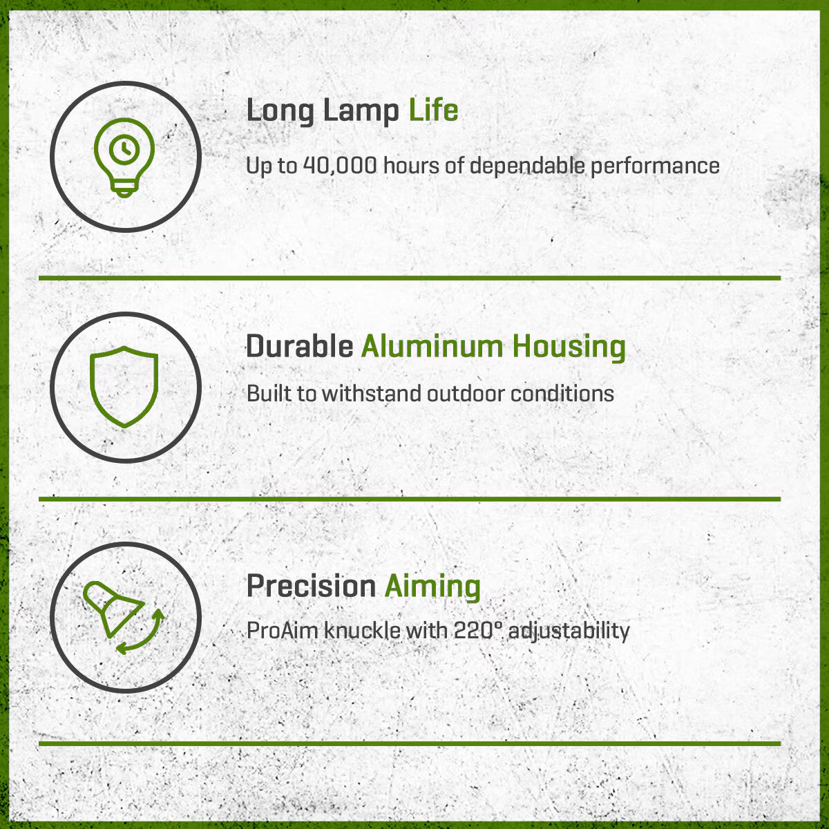 FX RS Up Light Aluminum Housing Flat Black 4W 2700K 35 Degree LED