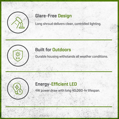 FX RS Up Light Aluminum Housing Bronze 4W 2700K 35 Deg. LED Long Shroud