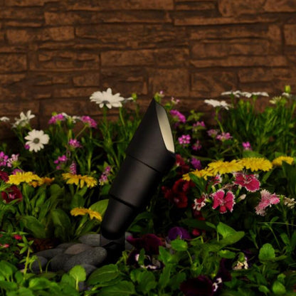 FX RS Up Light Aluminum Housing Flat Black 4W 2700K 35 Degree LED Long Shroud