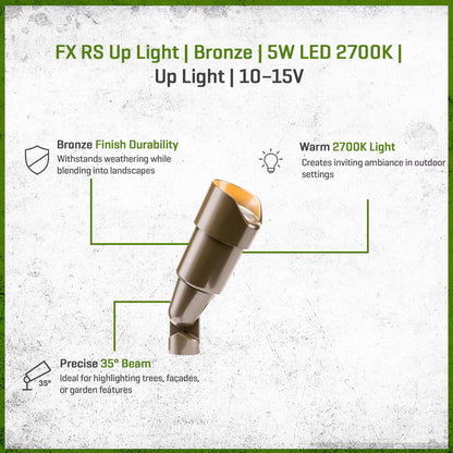 FX-RSLED35WFLBZ- RS Up Light Aluminum Housing Bronze 5W 2700K 35 Degree LED