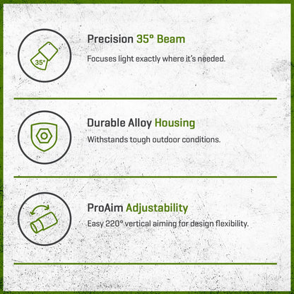 FX RS Up Light Aluminum Housing Bronze 5W 2700K 35 Deg. LED Long Shroud