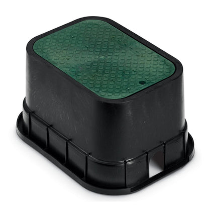 Valve Box Black Body Standard w/ Drop In Green Lid 12 in.