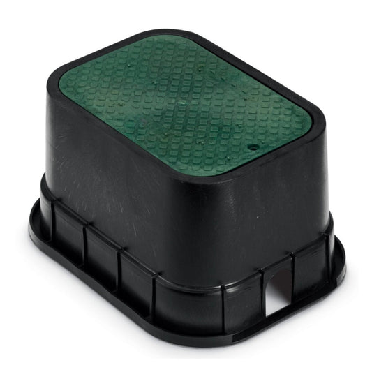 Valve Box Black Body Standard w/ Drop In Green Lid 12 in.
