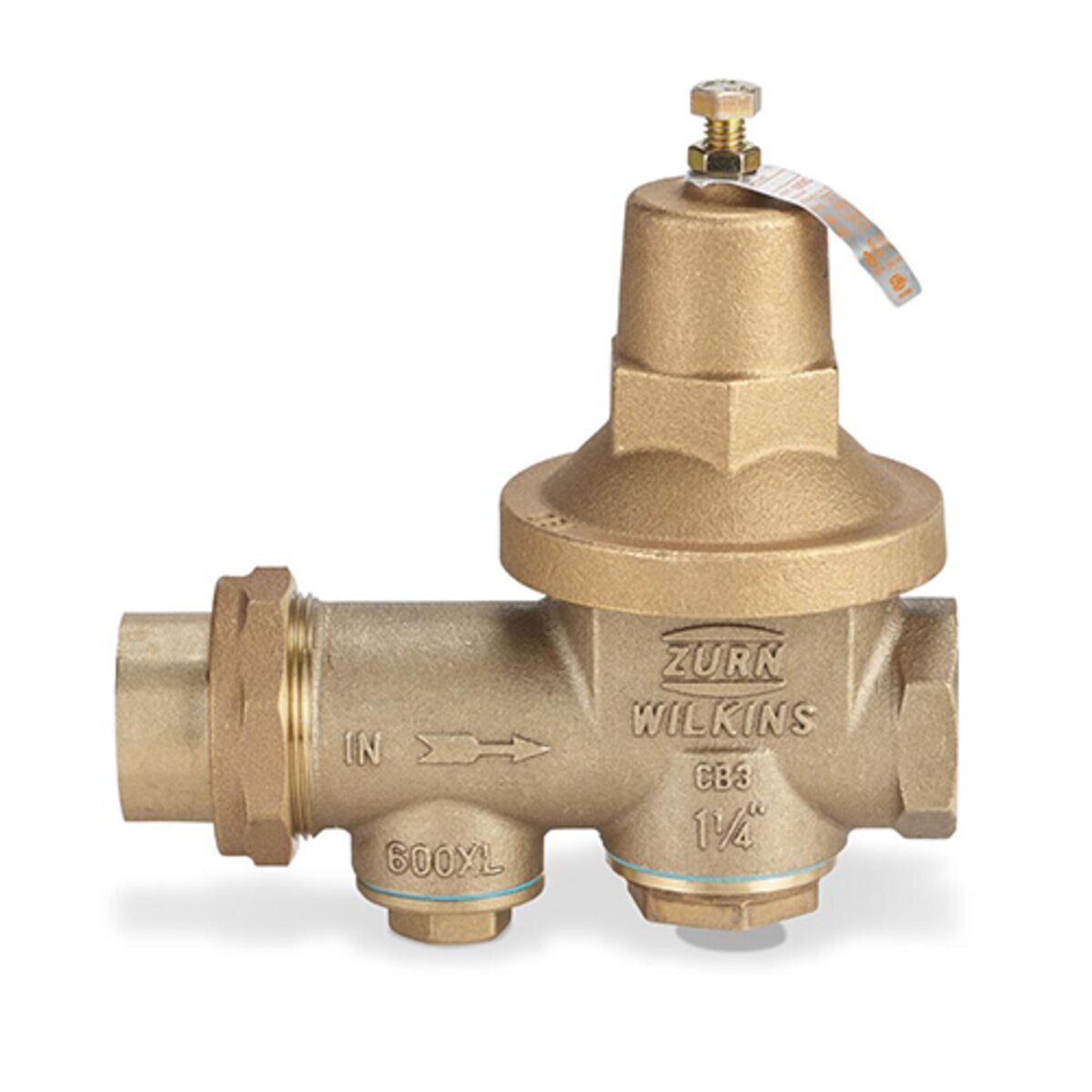 Wilkins 112-600XLHR High Range Pressure Reducing Valve Lead Free Bronze 1-1/2 in. FIPT Union x FIPT