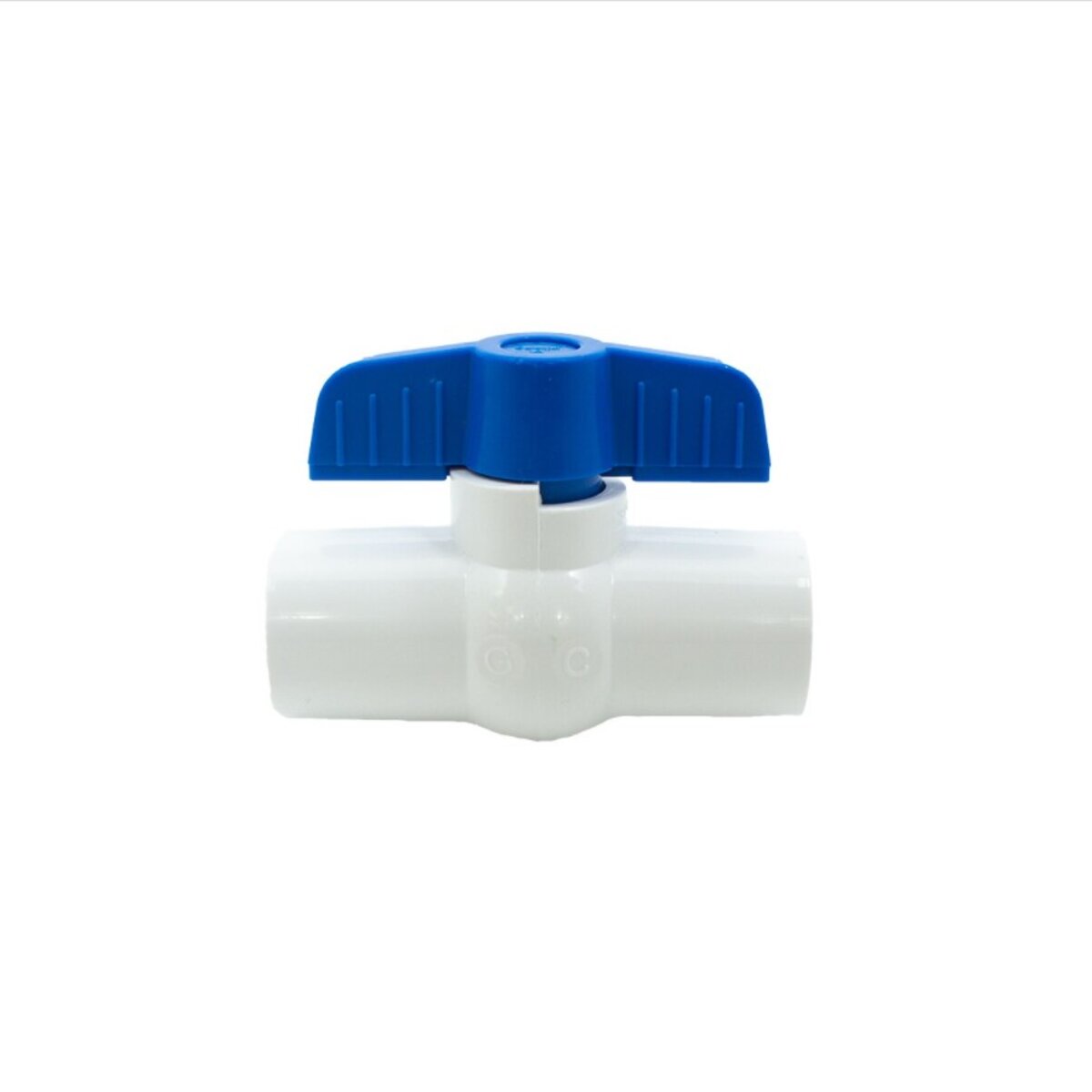 Lasco 491 Commercial Ball Valve Slip PVC White 4 in. w/ Blue Handle