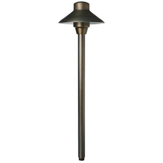 Unique M7-12-L27  7 in. Mercury Path Light Brass Housing Weathered Brass Finish 2W 2700K LED