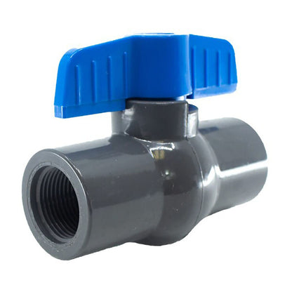 Lasco Threaded Ball Valve 491 Series Gray PVC ½ in. Commercial Blue Handle