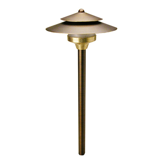 Unique  SA-12-L27  Saturn Path Light Brass Housing Weathered Brass Finish 2W 2700K LED
