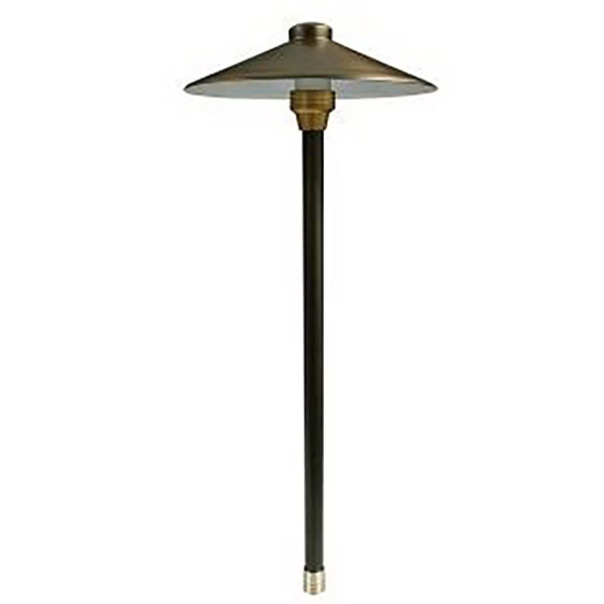 Unique C6-12-L27 6 in. Centaurus Path Light 12 in. Riser Brass Housing Weathered Brass Finish 2W 2700K LED