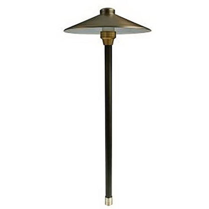 Unique C6-12-L27 6 in. Centaurus Path Light 12 in. Riser Brass Housing Weathered Brass Finish 2W 2700K LED
