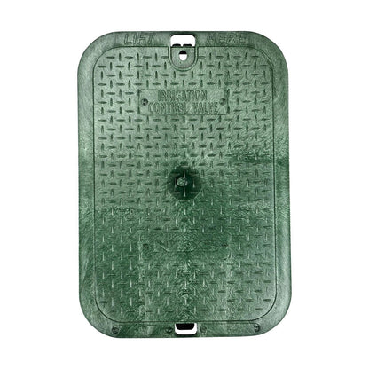 NDS Standard Valve Box Rectangle 14 in. x 19 in. x 12 in.H Green Box/Green Lid Overlapping ICV