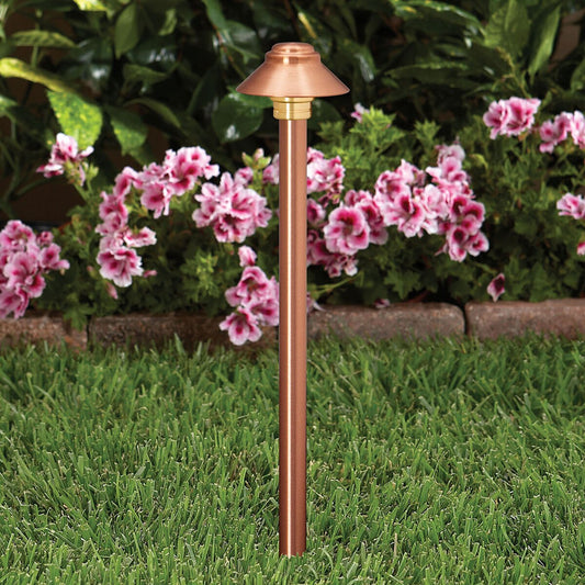 Vista PR-2165 Path Light 18 in. Riser Copper Housing Copper Finish 2.5W 2950K LED