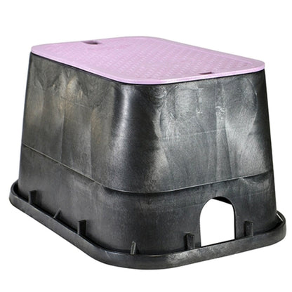 NDS Standard Valve Box Black Box/Purple Lid Retangle 14 in. x 19 in. x 12 in. Overlapping RW