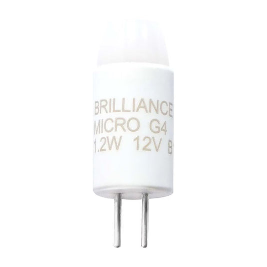 Brilliance G4 Amber Micro Lamp 1.2W 2700K - 3000K LED, Bi-Pin Base, 95-100 Lumens, 35,000 Hour Life