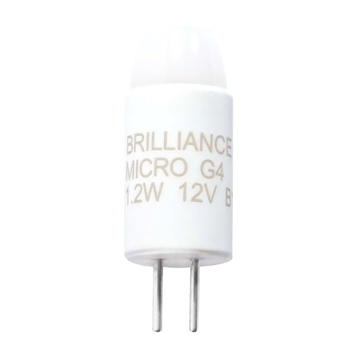 BRI-MICRO-G4-AMBER  Brilliance G4 Amber Micro Lamp 1.2W 2700K - 3000K LED, Bi-Pin Base, 95-100 Lumens, 35,000 Hour Life