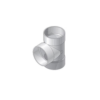 NDS PVC S&D Tee HUB x HUB x HUB White 4 in.