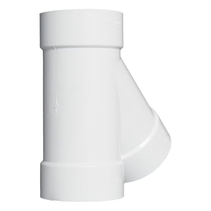 NDS PVC S&D 45 Deg. Wye HUB x HUB x HUB White 4 in.