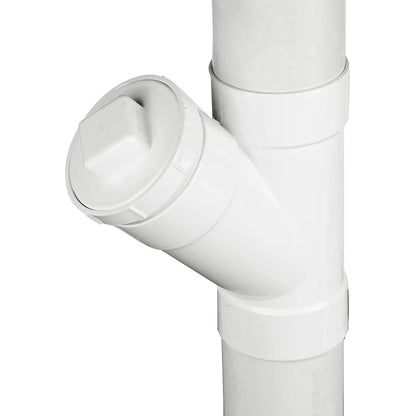 NDS PVC S&D 45 Deg. Wye HUB x HUB x HUB White 4 in.
