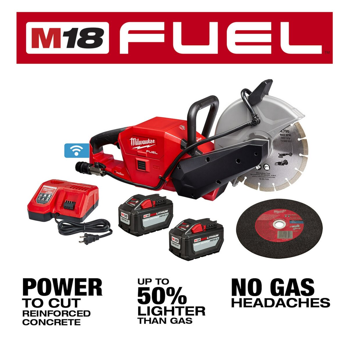 Milwaukee 18V M18 Fuel Brushelss Cordless 9 in. Cut-Off Saw w/ One-Key Kit