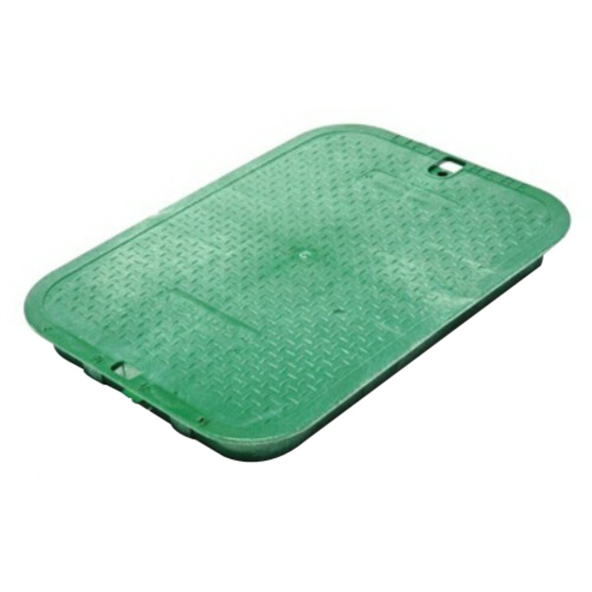 NDS Standard-Series Valve Box Lid Jumbo Rectangle 13 in. x 20 in. Overlapping Green Polyethylene ICV Lid Only