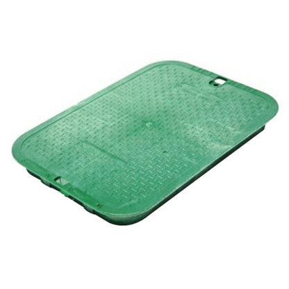 NDS Standard-Series Valve Box Lid Jumbo Rectangle 13 in. x 20 in. Overlapping Green Polyethylene ICV Lid Only