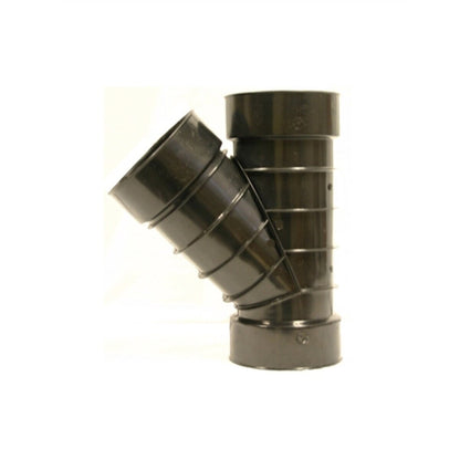ADS HDPE Corrugated External Snap Wye Black 6 in.