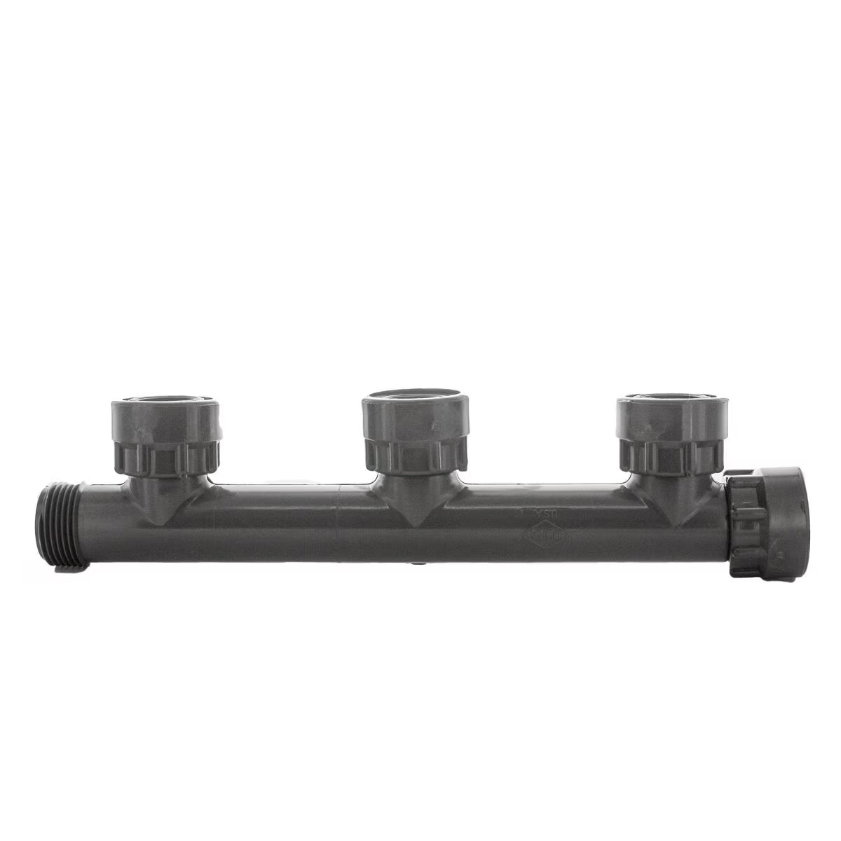 Dura  301-010-4 Quad Port Manifold Tee 1 in. Swivel x MIPT x 4-Swivel with O-Ring