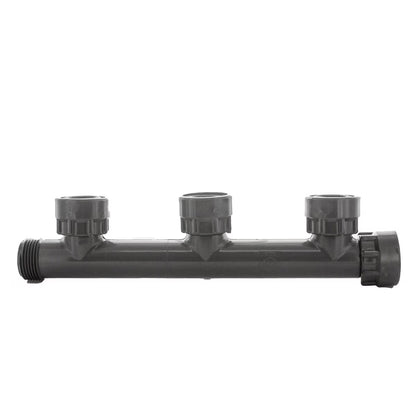 Dura  301-010-4 Quad Port Manifold Tee 1 in. Swivel x MIPT x 4-Swivel with O-Ring