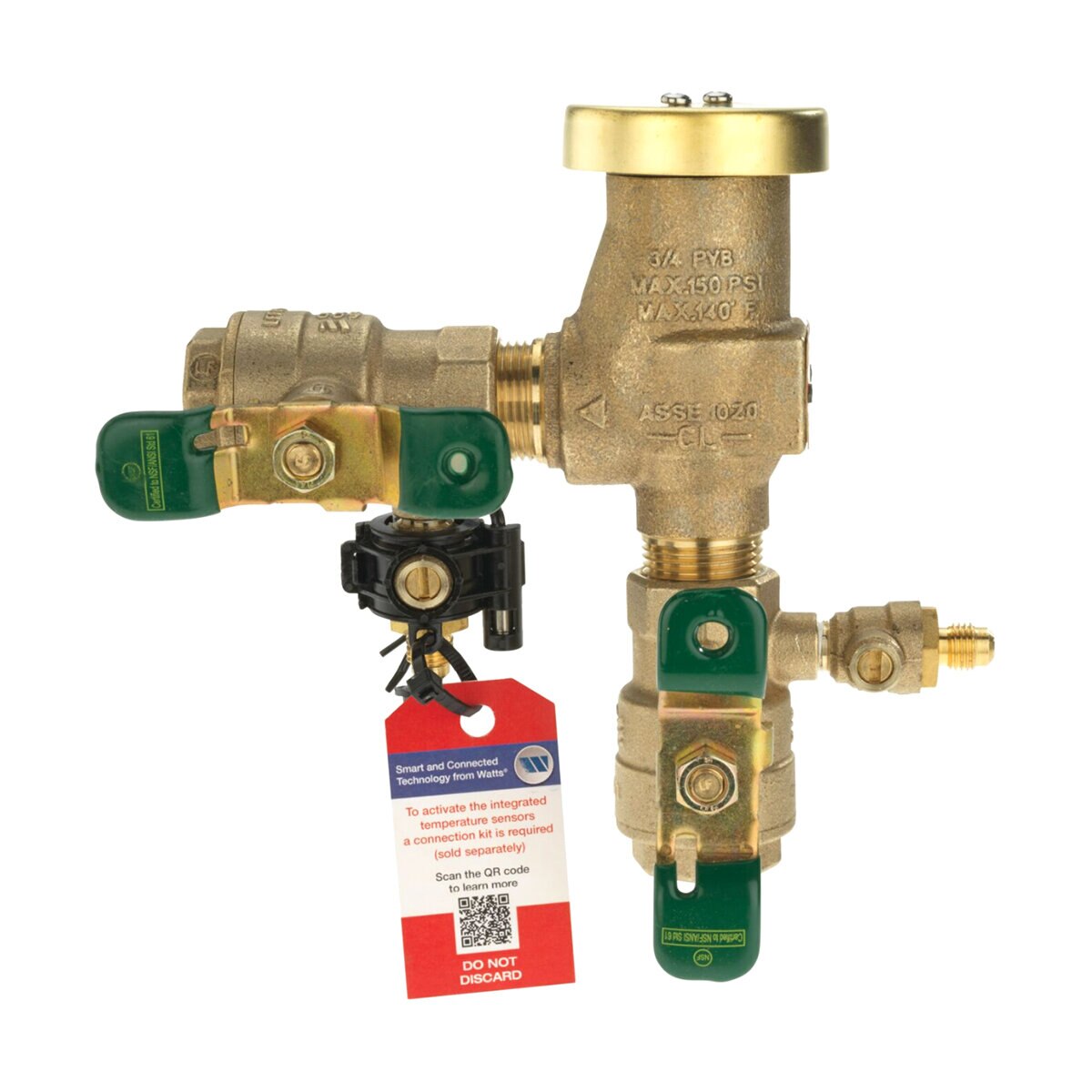 T388001  Watts 800M4 Anti-Siphon Pressure Vacuum Breaker w/ Ball Valves 3/4 in. Bronze w/ Freeze Sensing Capability (Sensing Upgrade Kit Sold Separately) | T388001