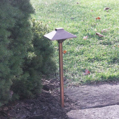 Cast-CCPLBOB- Craftsman Borneo Path/Area Light Copper and Brass All Bronze Finish 4.22W 2790K LED