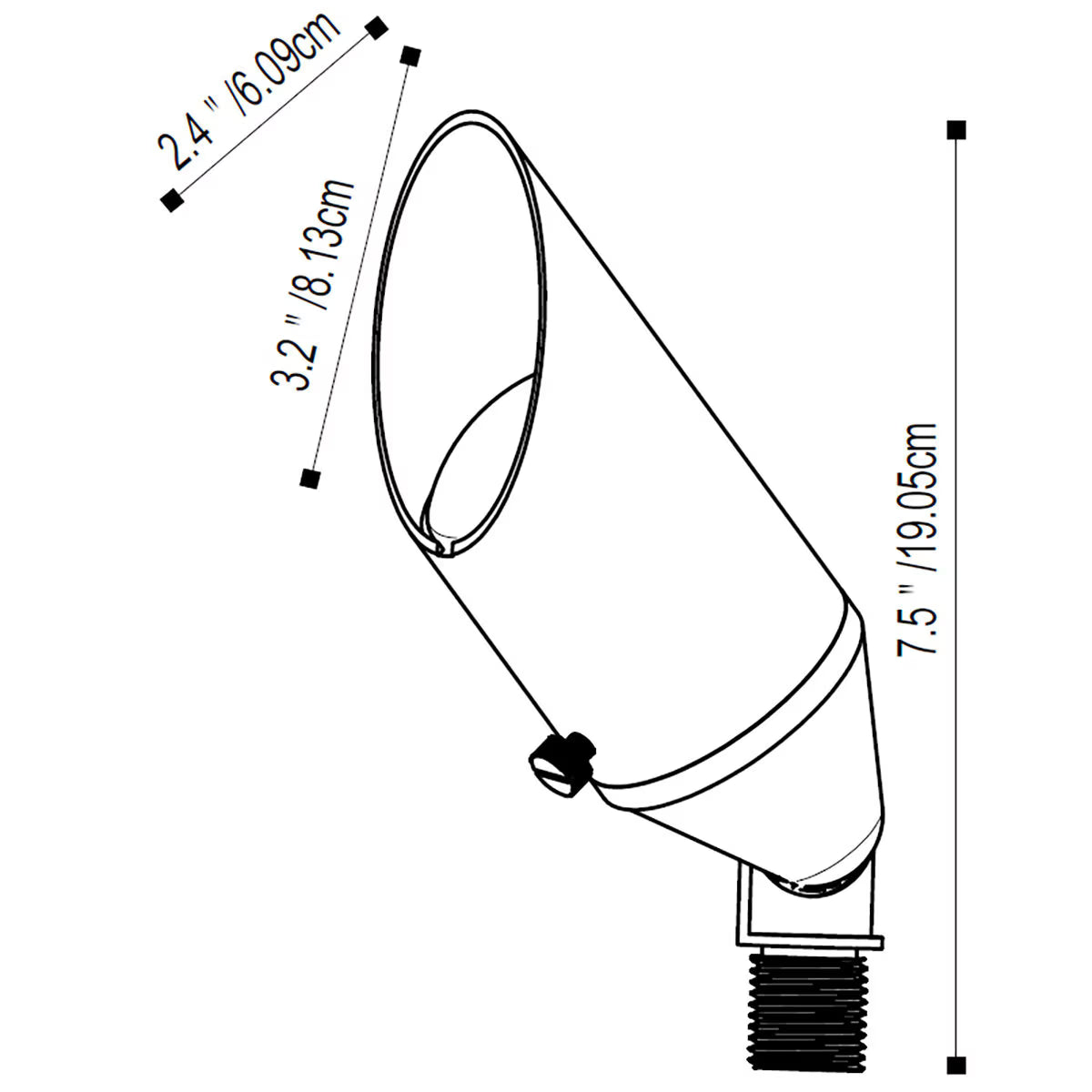 Pro-Trade BUL1 Up Light Aluminum Housing Black No Lamp