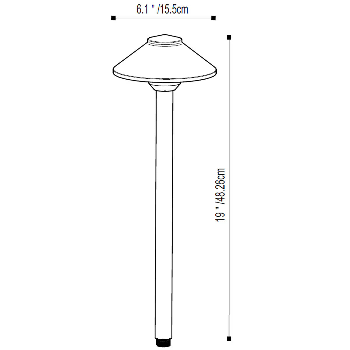 Pro-Trade PT-PTH1-BZ-LED PTH1 Path Light Aluminum Housing Bronze Finish w/ 180 Lumen 2.5W 2700K T3 LED