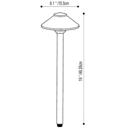 Pro-Trade PT-PTH1-BZ-LED PTH1 Path Light Aluminum Housing Bronze Finish w/ 180 Lumen 2.5W 2700K T3 LED