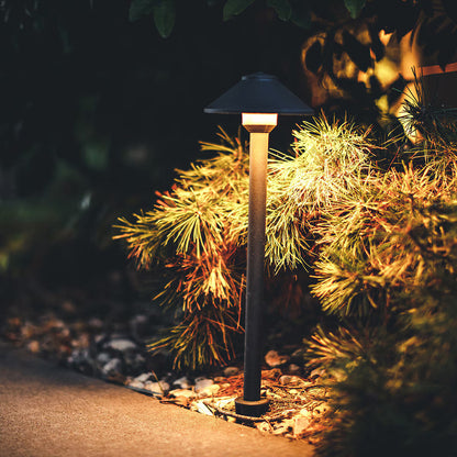 Pro-Trade PT-PTH1-BS-LED PTH1 Path Light Brass Housing Antique Finish w/ 180 Lumen 2.5W 2700K T3 LED