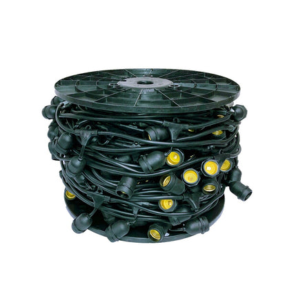 Prime Patio-PP-E26S-165L- 330 ft. E26 Black Socket Wire w/ 24 in. Spacing 4 in. Suspended Sockets