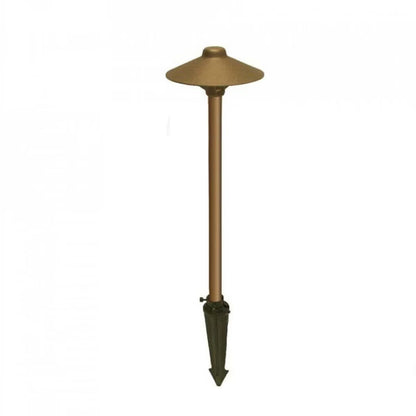 Cast-CCPLCHB- Craftsman China Hat Path Light Copper and Brass Copper Stem All Bronze Finish 4.22W 2790K LED