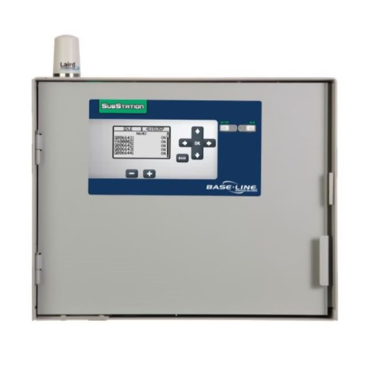 Baseline Substation w/ 36-Station 5200R-Series Powered biCoder in 16-Gauge Powder-Coated Metal Wall Mount Cabinet.