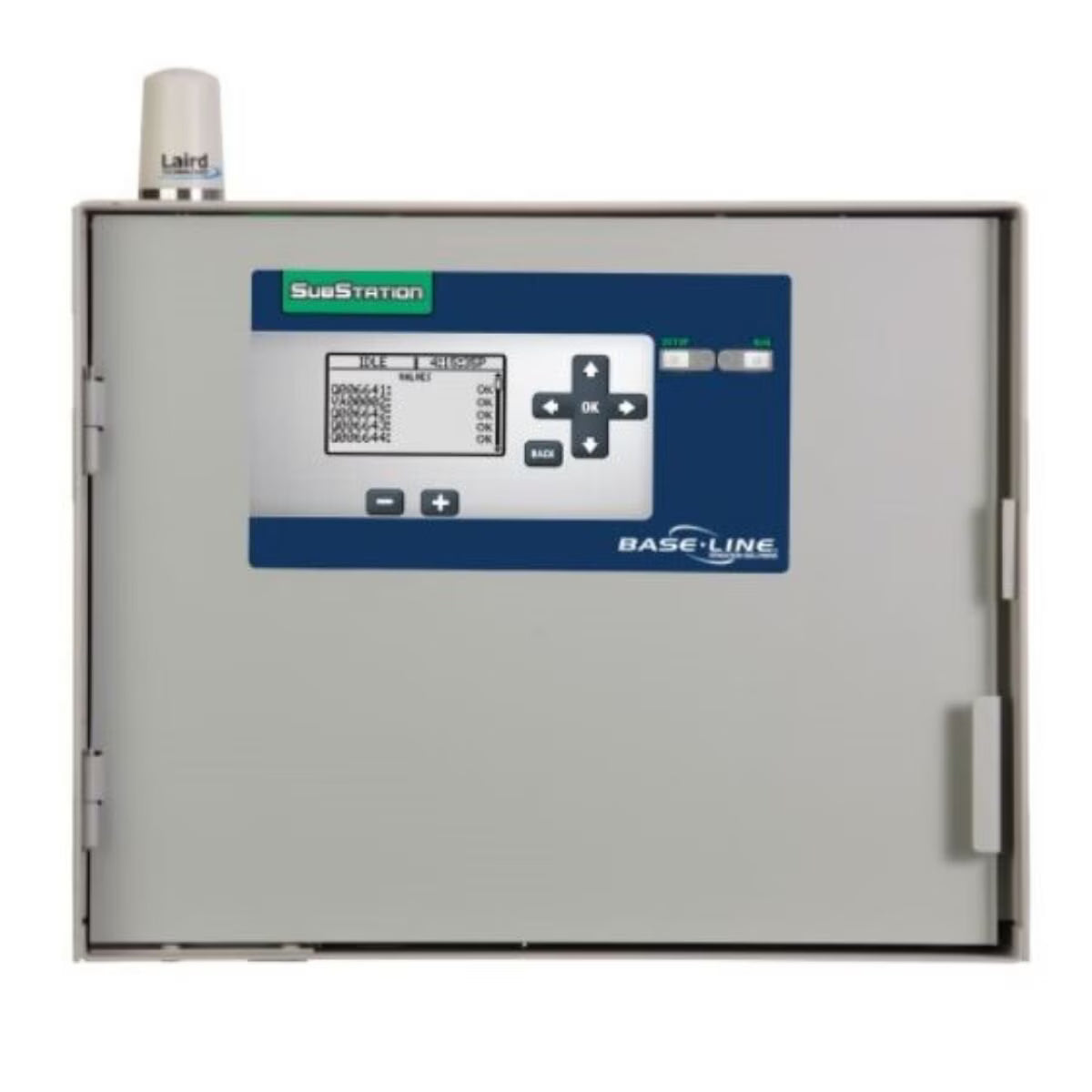 Baseline Substation w/ 12 - Station 5200R - Series Powered Bicoder In 16 - Gauge Stainless - Steel Wall Mount Cabinet.