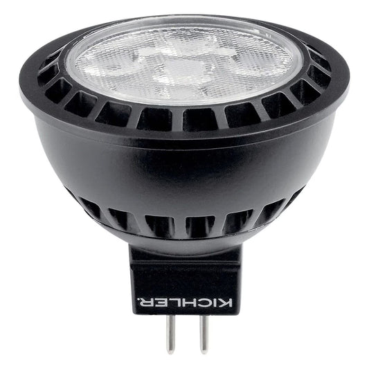 K18145  Kichler 7W 12V LED MR16 Lamp with Warm White Light - 3000K, 600 Lumens, 25-Degree Beam Angle, 30,000-Hour Average Life, Bi-Pin Base, 2 in. Diameter