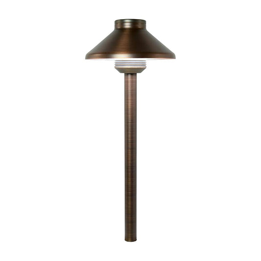 FX DL Path Light Antique Brass 20W 12 in. Riser LED