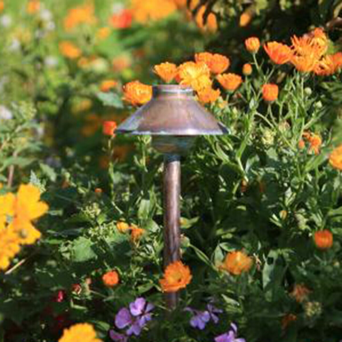 FX DL Path Light Antique Brass 20W 12 in. Riser LED